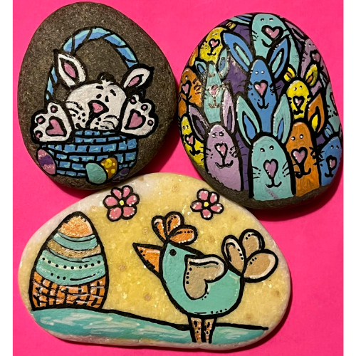 spring rock painting