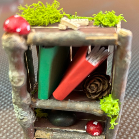 Mini Fairy Garden Bookshelf