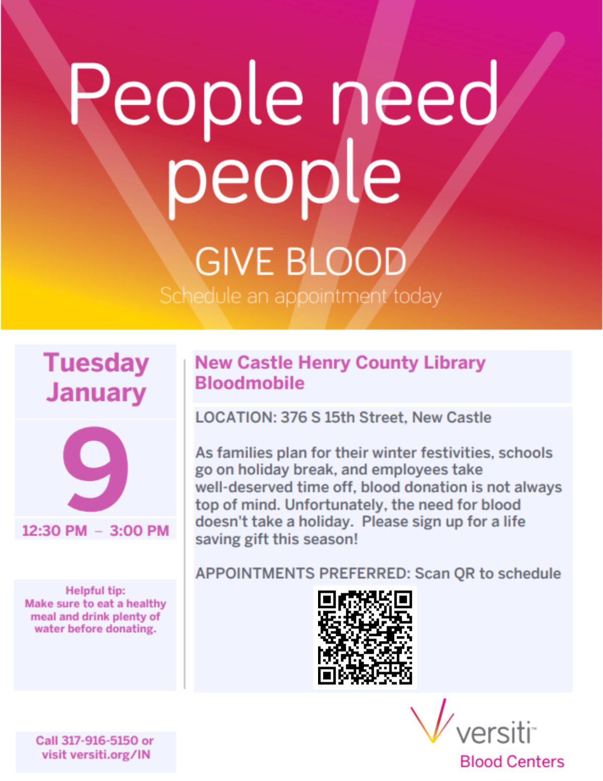 blood drive flyer