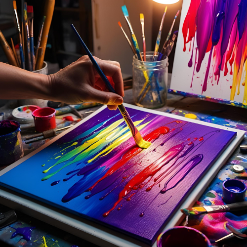 blacklight painting party